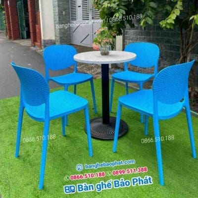 Bàn ghế nhựa quán trà sữa 3002