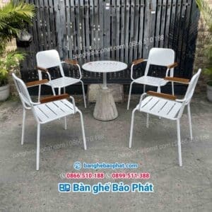 Bàn ghế sắt quán cà phê ngoài trời