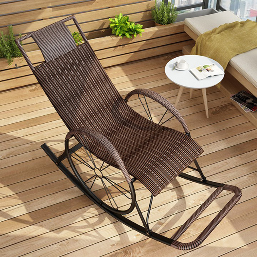 Mẫu ghế bập bênh mây nhựa đẹp 