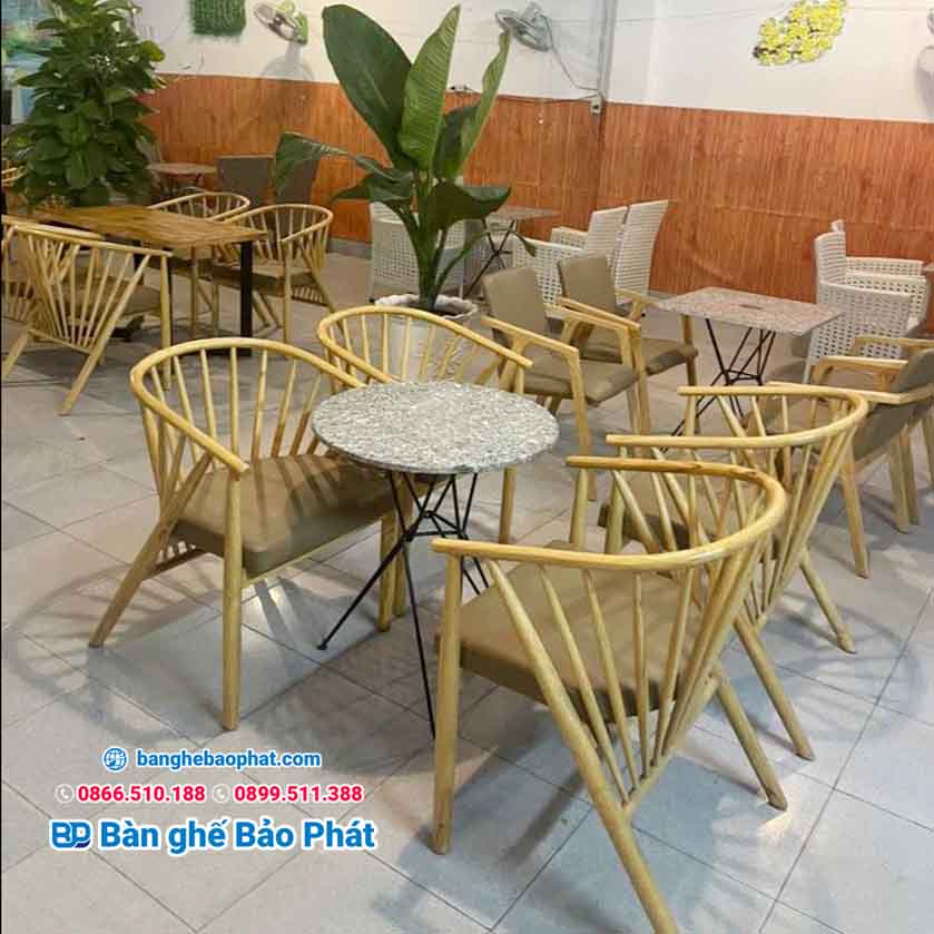 Ghế gỗ quán cafe thanh lý Đồng Nai
