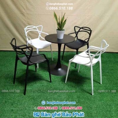 Ghế nhựa 3008 trắng đen