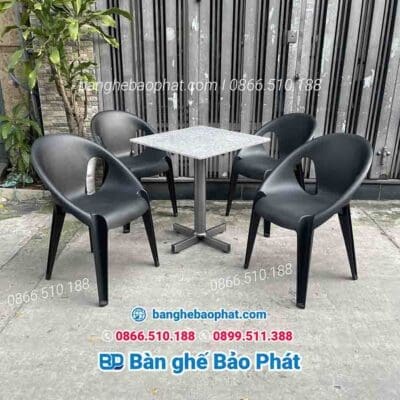 Ghế nhựa 3019 màu đen