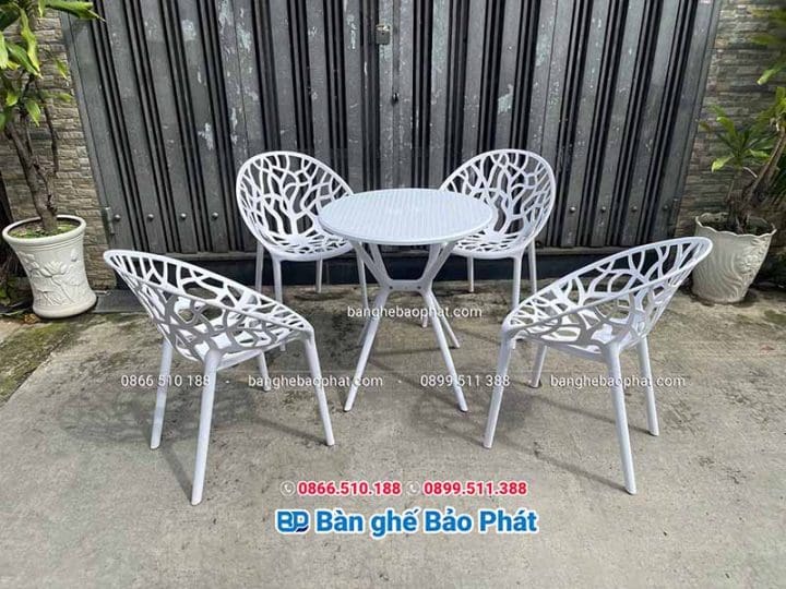 Ghế nhựa đúc 3018 màu trắng