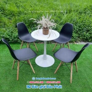 Ghế nhựa eames chân gỗ