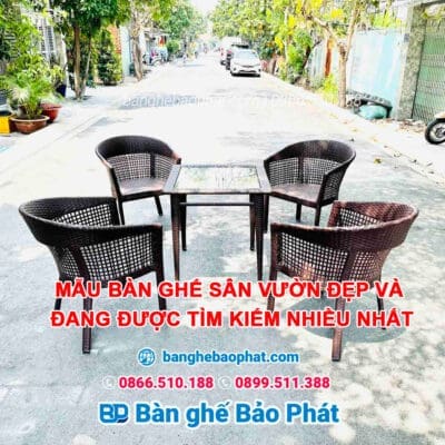 Mẫu bàn ghế sân vườn đẹp và đang được tìm kiếm nhiều nhất