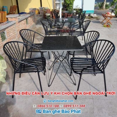 Những lưu ý khi chọn bàn ghế ngoài trời