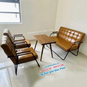 Sofa cafe sắt nệm