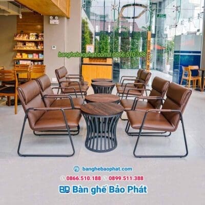 Sofa quán cafe sắt Luna SFCFBP023