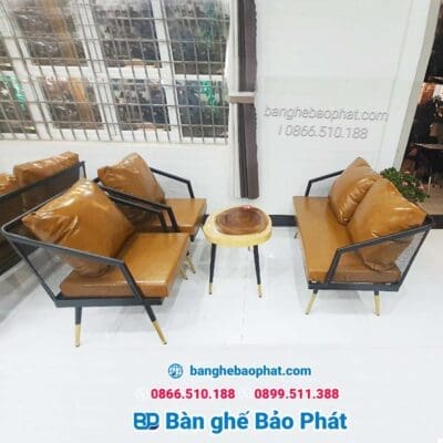 Sofa sắt nệm quán cafe SFCFBP026 - Ảnh 2