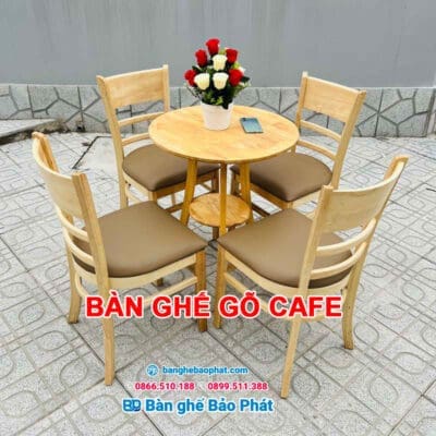 Bàn ghế gỗ cafe