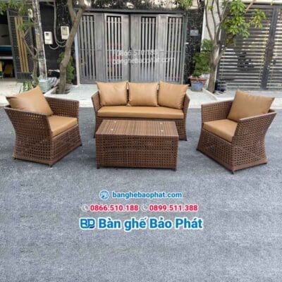 Bàn ghế nhựa giả mây phòng khách BGNGMPKBP005