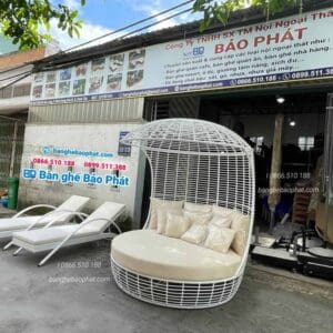 Giường tắm nắng nhựa giả mây GTNNGMBP010 8 Giường tắm nắng nhựa giả mây giá rẻ TPHCM