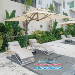 Giường tắm nắng nhựa giả mây GTNNGMBP014 4 Giường tắm nắng nhựa giả mây GTNNGMBP014