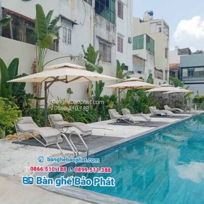 Giường tắm nắng nhựa giả mây GTNNGMBP014