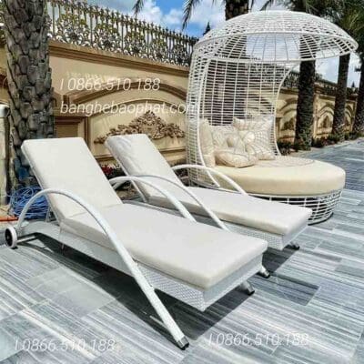 Giường tắm nắng nhựa giả mây GTNNGMBP010