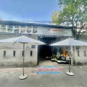 Dù chính tâm 3m màu trắng kem DCTBP17 7 Dù chính tâm 3m màu trắng kem giá rẻ xưởng sản xuất