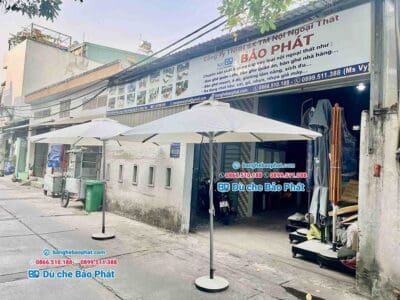 Dù chính tâm 3m màu trắng kem