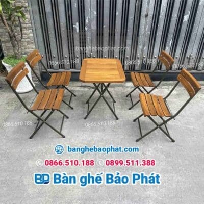 Bàn ghế cafe fansipang pation mini