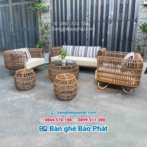Sofa Nhựa Giả Mây Phòng Khách BGNGMPKBP007