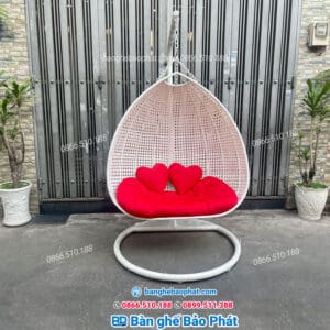 Xích đu đôi mây nhựa 2 người ngồi XĐĐBP002 8 Xích đu mây nhựa 2 người ngồi XĐĐBP002