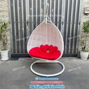 Xích đu đôi mây nhựa 2 người ngồi XĐĐBP002 9 Xích đu mây nhựa 2 người ngồi XĐĐBP002