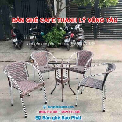 Bàn ghế cafe thanh lý tại Vũng Tàu