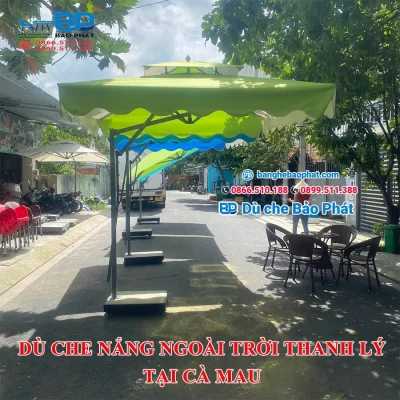 Dù che nắng ngoài trời thanh lý tại Cà Mau