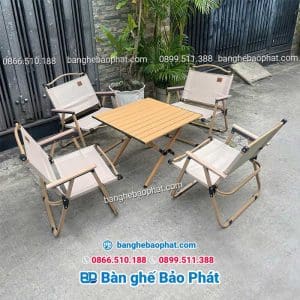 Bàn ghế cafe camping nhập khẩu 12 Bàn ghế cafe camping nhập khẩu