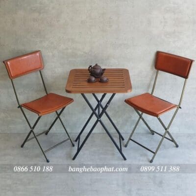 bàn ghế fansipang patio nệm da