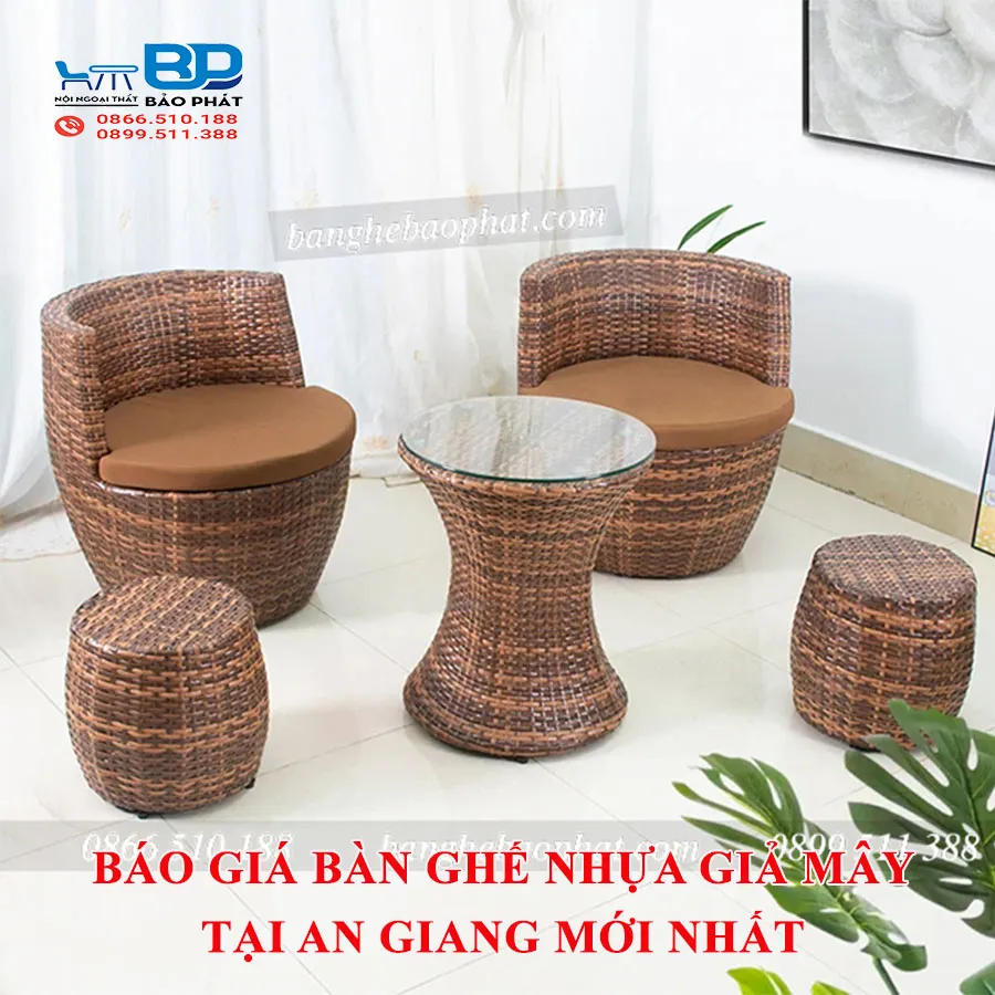 Báo giá bàn ghế nhựa giả mây tại An Giang mới nhất [timect]