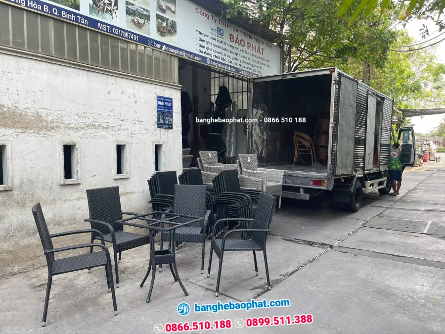 Bàn ghế nhựa giả mây tại Bảo Phát chất lượng cao