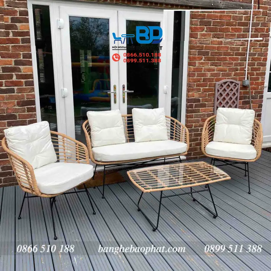 Bàn ghế nhựa giả mây tại Bến Tre SFNGMBP006