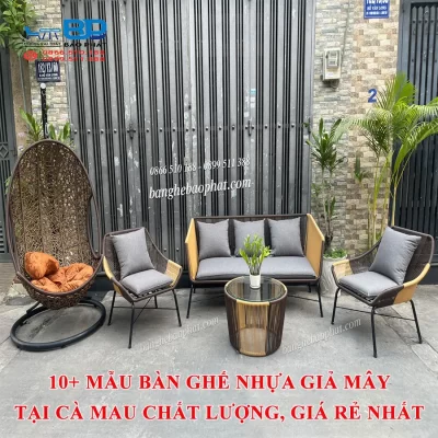 10+ mẫu bàn ghế nhựa giả mây tại Cà Mau chất lượng, giá rẻ nhất [timect]