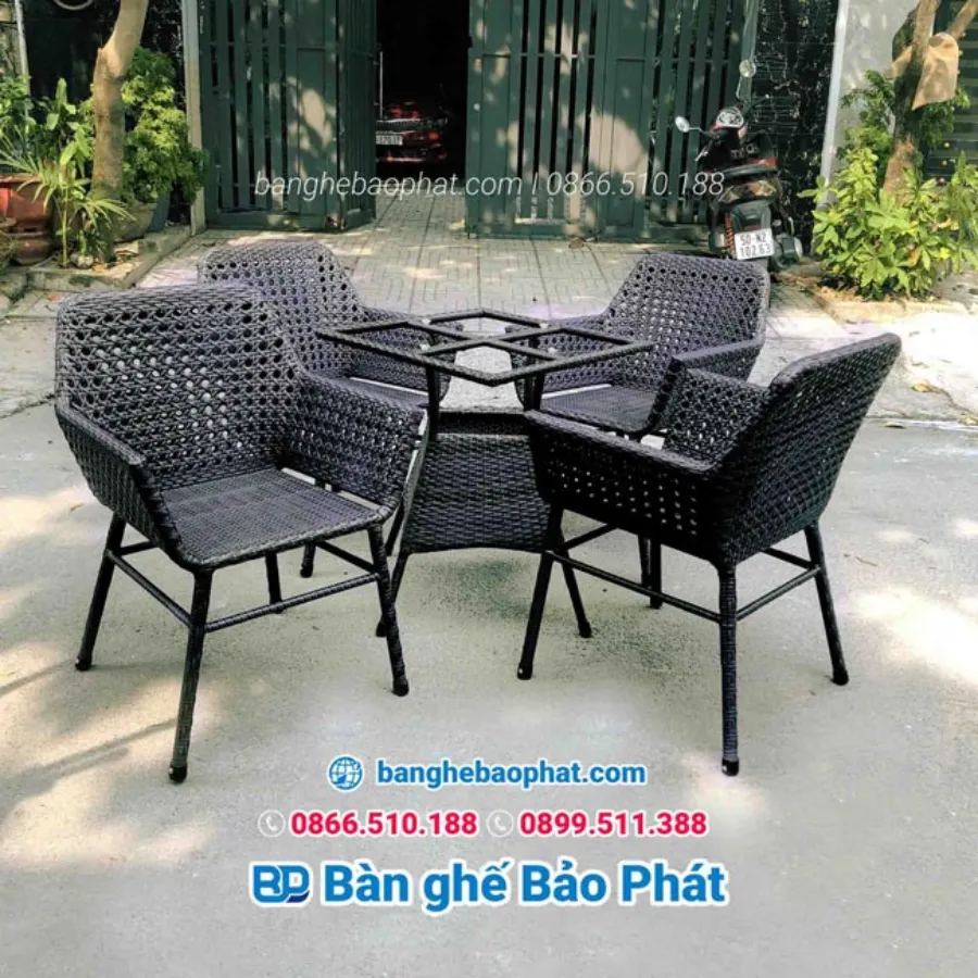 Bàn ghế nhựa giả mây tại Cần Thơ BGNGMBP011