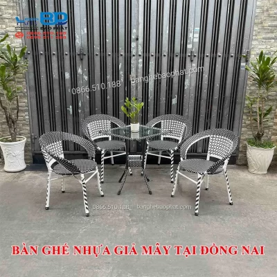 Bàn ghế nhựa giả mây tại Đồng Nai