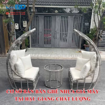 Cơ sở bán bàn ghế nhựa giả mây tại Hậu Giang chất lượng