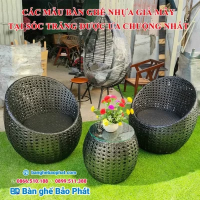 Các mẫu bàn ghế nhựa giả mây tại Sóc Trăng được ưa chuộng nhất [timect]