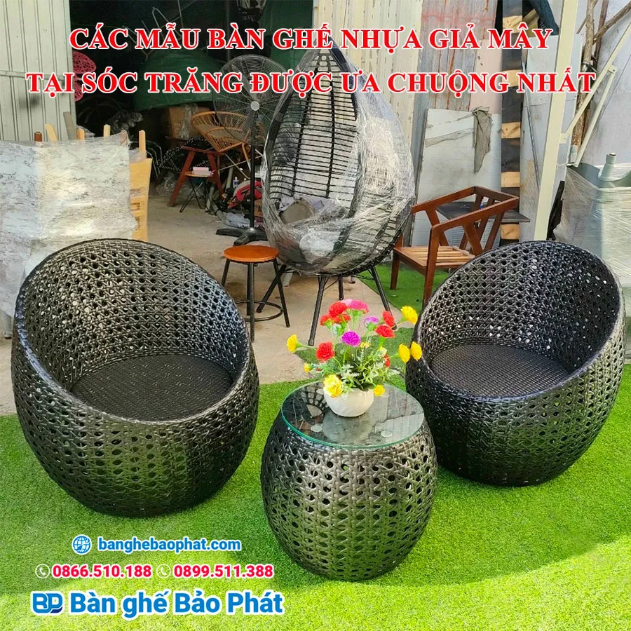 Các mẫu bàn ghế nhựa giả mây tại Sóc Trăng được ưa chuộng nhất [timect]