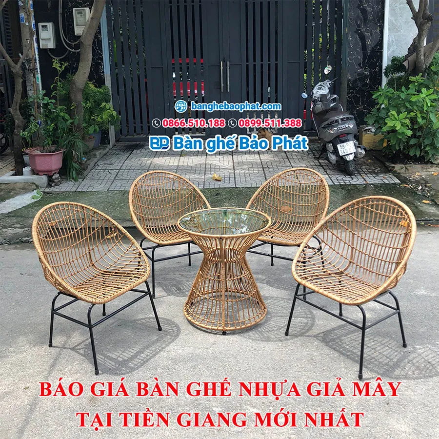 Báo giá bàn ghế nhựa giả mây tại Tiền Giang mới nhất [timect]
