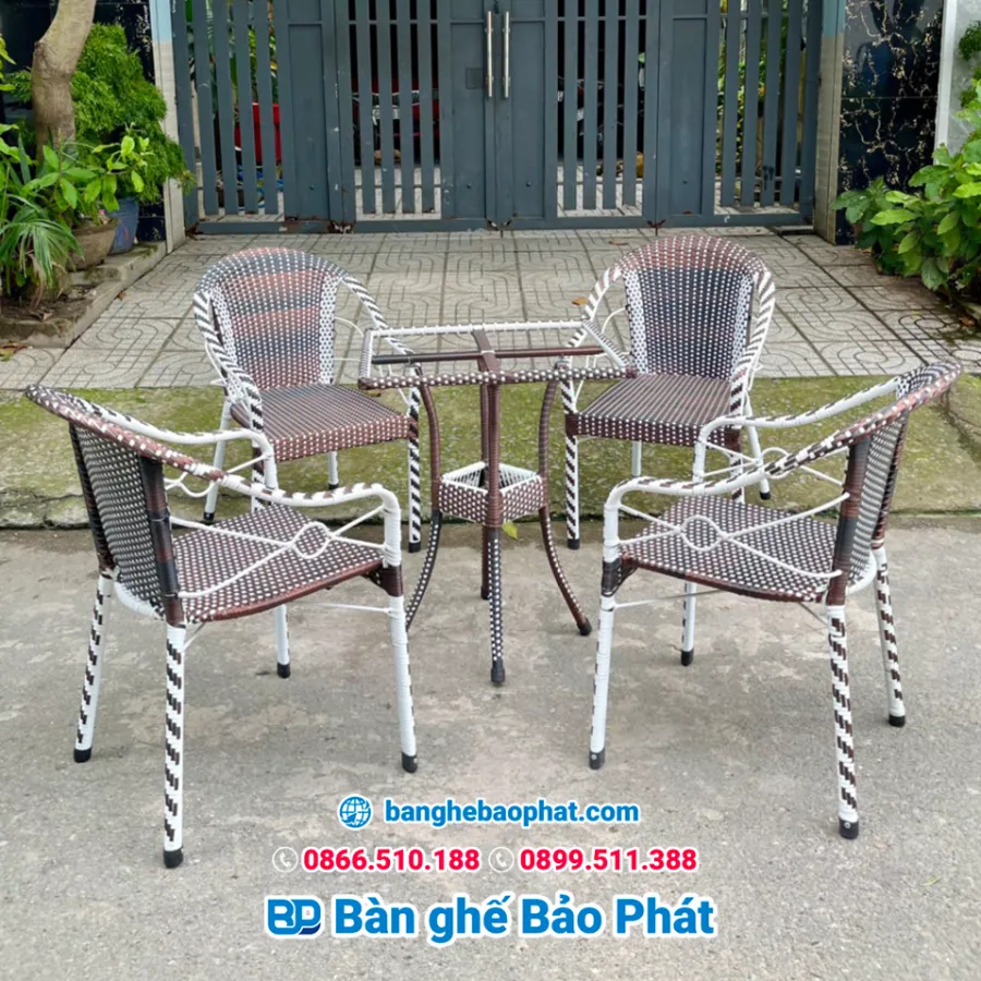 Báo giá bàn ghế nhựa giả mây tại Tiền Giang mới nhất