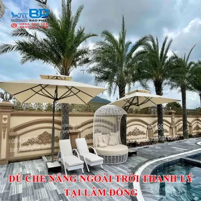 Dù che nắng ngoài trời thanh lý tại Lâm Đồng