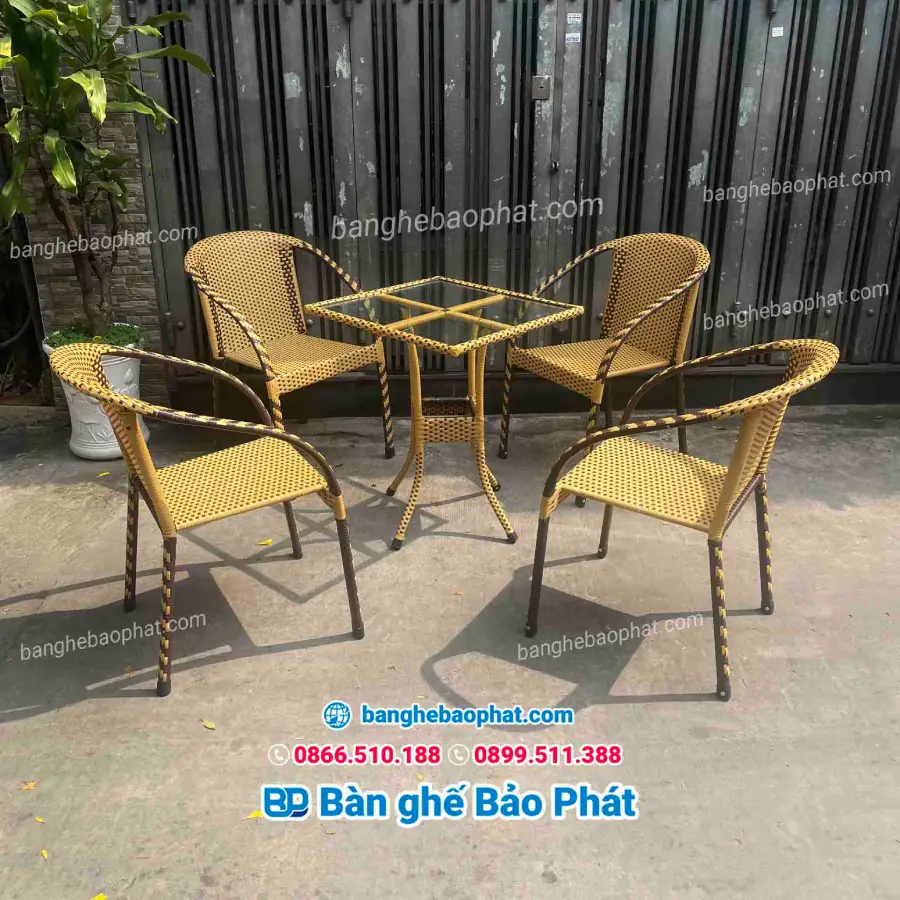 Nơi bán bàn ghế nhựa giả mây tại Bến Tre uy tín, giá rẻ