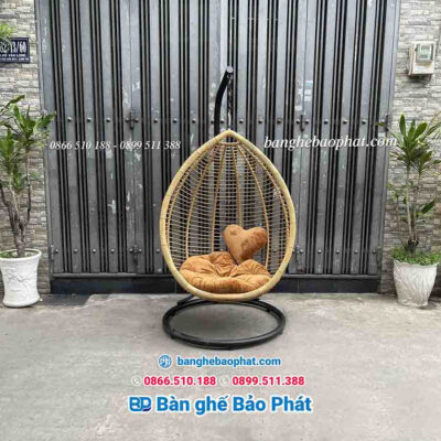 Xích đu bằng nhựa giả mây XĐBP011
