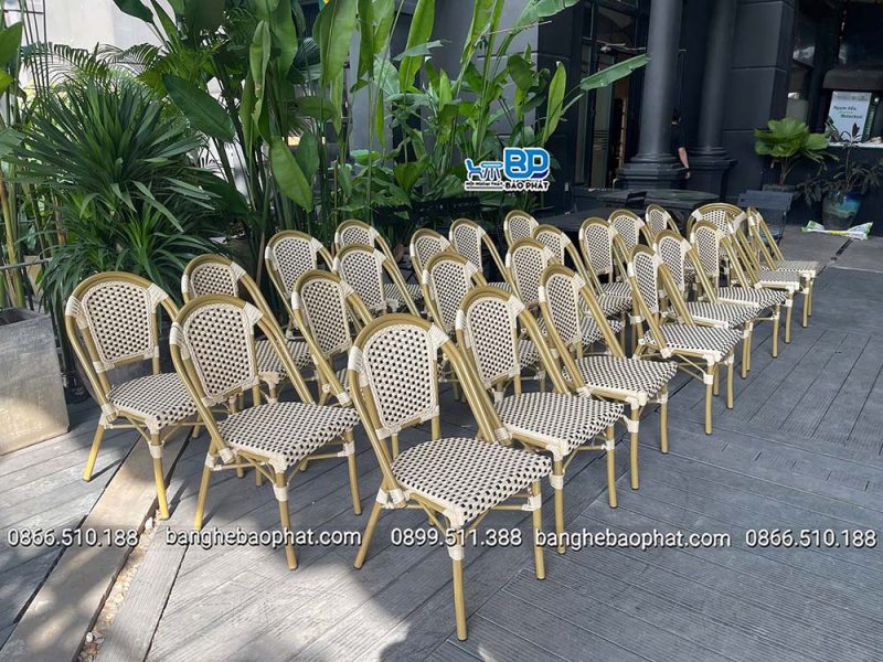 Bàn ghế nhựa giả mây cao cấp khung nhôm BGNGMBP-SV005B cung cấp quán chị khách quận 2