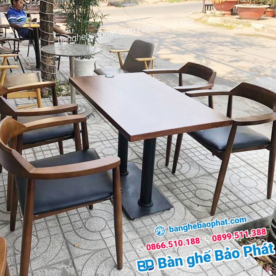 Bàn ghế gỗ Hiroshima dành cho quán trà sữa
