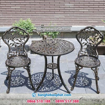 Bàn ghế nhôm đúc BGNDBP012B
