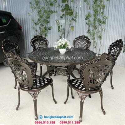 Bàn Ghế Nhôm Đúc Cao Cấp BGNDBP013
