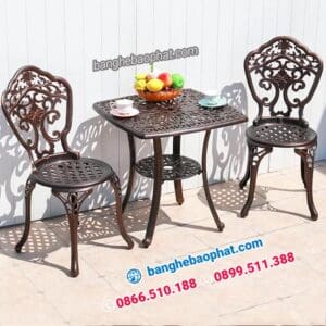 Bộ bàn ghế nhôm đúc ngoài trời BGNDBP010 9 Bàn ghế nhôm đúc ngoài trời BGNDBP010