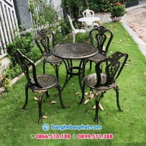 Bàn ghế nhôm đúc ngoài trời BGNDBP012A 12 Bàn ghế nhôm đúc ngoài trời BGNDBP012A