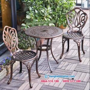 Bàn ghế nhôm đúc sân vườn BGNDBP012 8 Bàn ghế nhôm đúc sân vườn BGNDBP012
